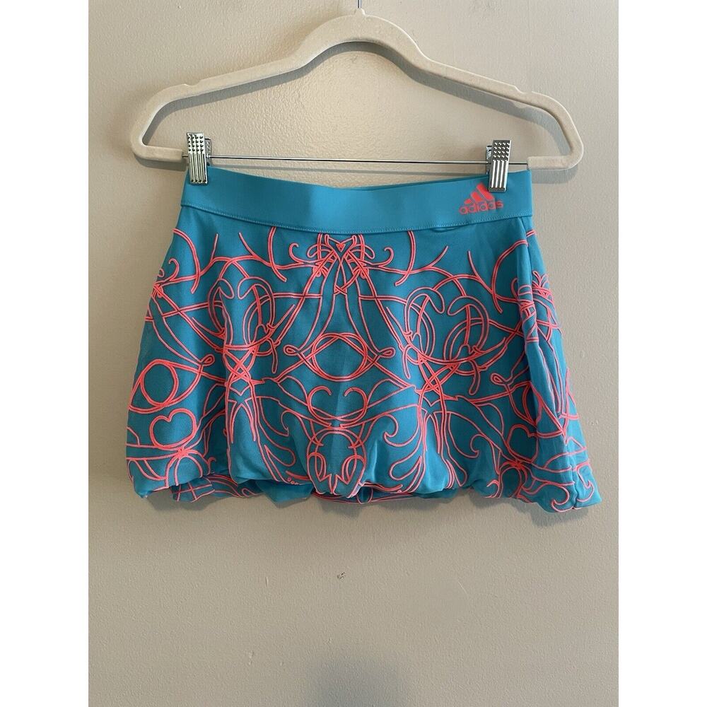 Adidas Size S Adizero Climalite Skort Skirt Blue & Pink Textured Skirt